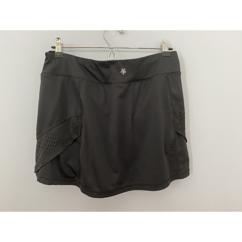 Tek Gear Skort Womens Size Large Black Tennis Skirt Golf Stretch Athletic Mesh - Picture 2 of 9